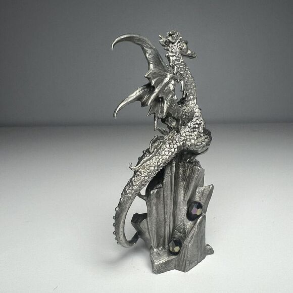 James Lane Casey Perth Pewter Dragon on Rocks & Crystals Ltd S249, 1986 D & D - Picture 5 of 9